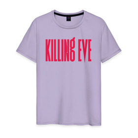 Мужская футболка хлопок с принтом Killing Eve logo , 100% хлопок | прямой крой, круглый вырез горловины, длина до линии бедер, слегка спущенное плечо. | eve | killing eve | oksana astankova | villanelle | вилланель | ева | оксана