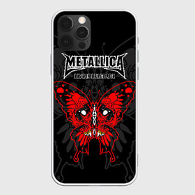 Чехол для iPhone 12 Pro Max с принтом Metallica , Силикон |  | american | butterfly | devil | fangs | james hetfield | kirk hammett | metal band | metallica | music | mystic | red | rock | skull | vampire | американская | бабочка | вампир | джеймс хетфилд | дьявол | кирк хэмметт | клыки | красная | ларс ульрих | мета