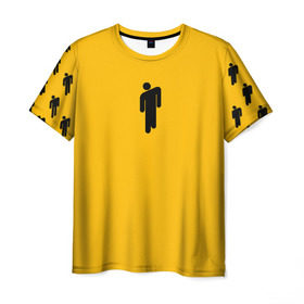 Мужская футболка 3D с принтом BILLIE EILISH , 100% полиэфир | прямой крой, круглый вырез горловины, длина до линии бедер | be | billie | billie eilish | билли | билли айлиш