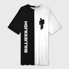 Платье-футболка 3D с принтом BILLIE EILISH ,  |  | be | billie | billie eilish | билли | билли айлиш