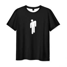 Мужская футболка 3D с принтом BILLIE EILISH (НА СПИНЕ) , 100% полиэфир | прямой крой, круглый вырез горловины, длина до линии бедер | Тематика изображения на принте: be | billie | billie eilish | blohsh | ghoul | билли | билли айлиш