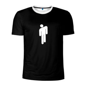 Мужская футболка 3D спортивная с принтом BILLIE EILISH (НА СПИНЕ) , 100% полиэстер с улучшенными характеристиками | приталенный силуэт, круглая горловина, широкие плечи, сужается к линии бедра | be | billie | billie eilish | blohsh | ghoul | билли | билли айлиш