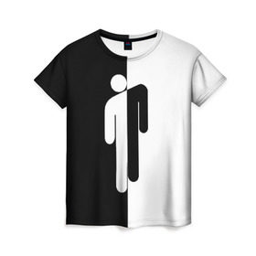 Женская футболка 3D с принтом BILLIE EILISH , 100% полиэфир ( синтетическое хлопкоподобное полотно) | прямой крой, круглый вырез горловины, длина до линии бедер | be | billie | billie eilish | билли | билли айлиш
