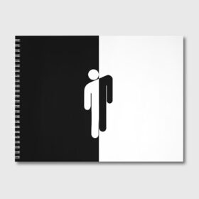 Альбом для рисования с принтом BILLIE EILISH , 100% бумага
 | матовая бумага, плотность 200 мг. | Тематика изображения на принте: be | billie | billie eilish | билли | билли айлиш