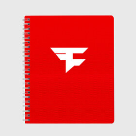 Тетрадь с принтом FAZE CLAN , 100% бумага | 48 листов, плотность листов — 60 г/м2, плотность картонной обложки — 250 г/м2. Листы скреплены сбоку удобной пружинной спиралью. Уголки страниц и обложки скругленные. Цвет линий — светло-серый
 | astralis | awp | counter strike | cs go | cs go global offensive | faze clan | hyper beast | team liquid | астралис | тим ликвид | фейз клан | хайпер бист