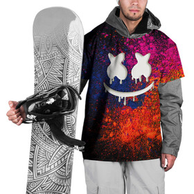 Накидка на куртку 3D с принтом MARSHMELLO , 100% полиэстер |  | marshmello | диджей | клуб | клубная музыка | маршмеллоу | маршмело | маршмэлло | маршмэллоу | маршмэло | музыка | электронная
