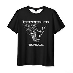 Мужская футболка 3D с принтом EISBRECHER SCHOCK , 100% полиэфир | прямой крой, круглый вырез горловины, длина до линии бедер | eisbrecher | metal | rock | schock | метал | рок