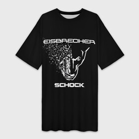 Платье-футболка 3D с принтом EISBRECHER SCHOCK ,  |  | Тематика изображения на принте: eisbrecher | metal | rock | schock | метал | рок