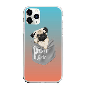 Чехол для iPhone 11 Pro Max матовый с принтом Карманный мопс , Силикон |  | pug | карман | карманный мопс | малыш | милый | мопс | пес | песик | собака | собачка