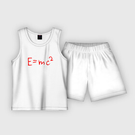 Детская пижама с шортами хлопок с принтом E mc2 ,  |  | emc 2 | emc2 | знаменитые формулы | физика | формулы | эйнштейн