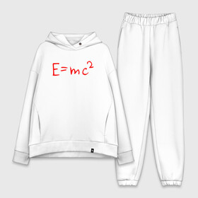 Женский костюм хлопок Oversize с принтом Emc2 ,  |  | emc 2 | emc2 | знаменитые формулы | физика | формулы | эйнштейн