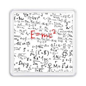 Магнит 55*55 с принтом E=mc2 (редач) , Пластик | Размер: 65*65 мм; Размер печати: 55*55 мм | Тематика изображения на принте: emc 2 | emc2 | знаменитые формулы | физика | формулы | эйнштейн