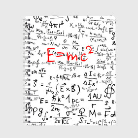 Тетрадь с принтом E=mc2 (редач) , 100% бумага | 48 листов, плотность листов — 60 г/м2, плотность картонной обложки — 250 г/м2. Листы скреплены сбоку удобной пружинной спиралью. Уголки страниц и обложки скругленные. Цвет линий — светло-серый
 | emc 2 | emc2 | знаменитые формулы | физика | формулы | эйнштейн