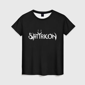 Женская футболка 3D с принтом Satyricon , 100% полиэфир ( синтетическое хлопкоподобное полотно) | прямой крой, круглый вырез горловины, длина до линии бедер | black metal | metal | rock | satyricon | метал | рок