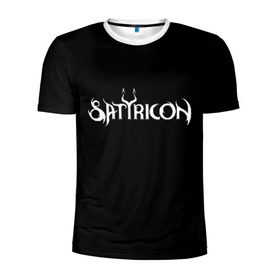 Мужская футболка 3D спортивная с принтом Satyricon , 100% полиэстер с улучшенными характеристиками | приталенный силуэт, круглая горловина, широкие плечи, сужается к линии бедра | Тематика изображения на принте: black metal | metal | rock | satyricon | метал | рок