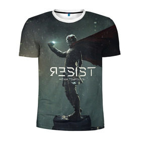 Мужская футболка 3D спортивная с принтом Within Temptation RESIST , 100% полиэстер с улучшенными характеристиками | приталенный силуэт, круглая горловина, широкие плечи, сужается к линии бедра | metal | rock | within temptation | метал | рок