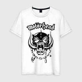 Мужская футболка хлопок с принтом MOTORHEAD , 100% хлопок | прямой крой, круглый вырез горловины, длина до линии бедер, слегка спущенное плечо. | england | motorhead | моторхед