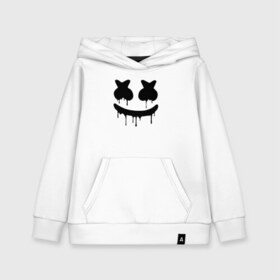 Детская толстовка хлопок с принтом MARSHMELLO MELT , 100% хлопок | Круглый горловой вырез, эластичные манжеты, пояс, капюшен | Тематика изображения на принте: america | dj | marshmello | melt | usa | америка | маршмелло