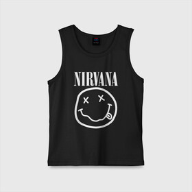 Детская майка хлопок с принтом NIRVANA ,  |  | nirvana | smile | курт кобейн | нирвана | смайл