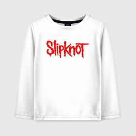 Детский лонгслив хлопок с принтом SLIPKNOT , 100% хлопок | круглый вырез горловины, полуприлегающий силуэт, длина до линии бедер | slipknot | слипкнот