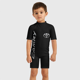 Детский купальный костюм 3D с принтом Toyota Camry , Полиэстер 85%, Спандекс 15% | застежка на молнии на спине | toyota | абстракция | авто | автомобиль | лого | логотип | машина | таета | тоета | тойота