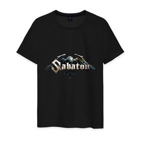 Мужская футболка хлопок с принтом Sabaton , 100% хлопок | прямой крой, круглый вырез горловины, длина до линии бедер, слегка спущенное плечо. | metal | rock | sabaton | мерч | метал | рок | рок группа | рок музыка | рокер | сабатон | швеция