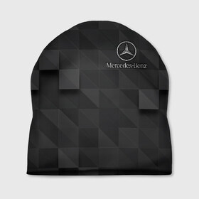 Шапка 3D с принтом Mercedes , 100% полиэстер | универсальный размер, печать по всей поверхности изделия | amg | mercedes | авто | автомобиль | иномарка | логотип | машина | мерседес | текстура