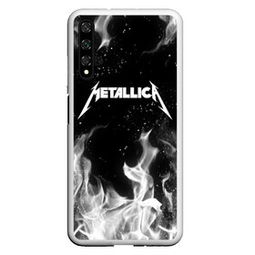 Чехол для Honor 20 с принтом METALLICA (НА СПИНЕ) , Силикон | Область печати: задняя сторона чехла, без боковых панелей | fire | flame | metallica | металлика | огонь | пламя