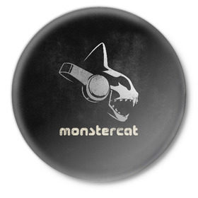 Значок с принтом Monstercat ,  металл | круглая форма, металлическая застежка в виде булавки | monstercat | клуб | клубная музыка | кот | котенок | кошка | лейбл | монстар | монстар кет | монстер | музыка | танцевальная музыка | электронная | электронная музыка