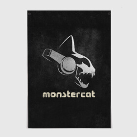 Постер с принтом Monstercat , 100% бумага
 | бумага, плотность 150 мг. Матовая, но за счет высокого коэффициента гладкости имеет небольшой блеск и дает на свету блики, но в отличии от глянцевой бумаги не покрыта лаком | monstercat | клуб | клубная музыка | кот | котенок | кошка | лейбл | монстар | монстар кет | монстер | музыка | танцевальная музыка | электронная | электронная музыка