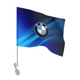 Флаг для автомобиля с принтом BMW (РЕДАЧ) , 100% полиэстер | Размер: 30*21 см | bmw | bmw performance | m | motorsport | performance | бмв | моторспорт