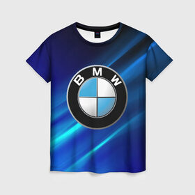 Женская футболка 3D с принтом BMW (РЕДАЧ) , 100% полиэфир ( синтетическое хлопкоподобное полотно) | прямой крой, круглый вырез горловины, длина до линии бедер | bmw | bmw performance | m | motorsport | performance | бмв | моторспорт