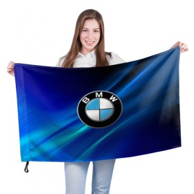 Флаг 3D с принтом BMW (РЕДАЧ) , 100% полиэстер | плотность ткани — 95 г/м2, размер — 67 х 109 см. Принт наносится с одной стороны | bmw | bmw performance | m | motorsport | performance | бмв | моторспорт