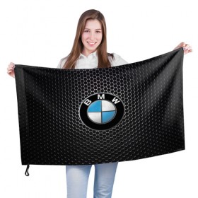 Флаг 3D с принтом BMW (РЕДАЧ) , 100% полиэстер | плотность ткани — 95 г/м2, размер — 67 х 109 см. Принт наносится с одной стороны | bmw | bmw performance | m | motorsport | performance | бмв | моторспорт