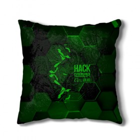 Подушка 3D с принтом Hack Cyberspace , наволочка – 100% полиэстер, наполнитель – холлофайбер (легкий наполнитель, не вызывает аллергию). | состоит из подушки и наволочки. Наволочка на молнии, легко снимается для стирки | cyberpunk | hack | hack cyberspace | hacker | абстракция | взлом | микросхема | минимализм | программер | программист | сеть | хакер