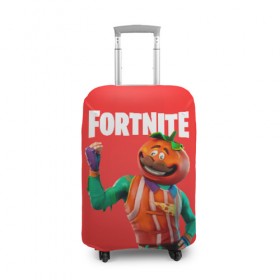 Чехол для чемодана 3D с принтом Fortnite (Tomato) , 86% полиэфир, 14% спандекс | двустороннее нанесение принта, прорези для ручек и колес | fortnite | game | like | mem | skin | skins | tomato | помидор | скин | томат | форнайн | форнайт | фортнайн | фортнайт