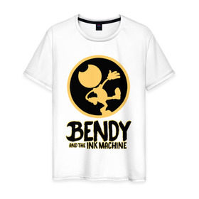 Мужская футболка хлопок с принтом Bendy And The Ink Machine (52) , 100% хлопок | прямой крой, круглый вырез горловины, длина до линии бедер, слегка спущенное плечо. | bendy | bendy and the ink machine | devil | game | horror | ink | mask | бенди | бенди и чернильная машина | краска | чернила