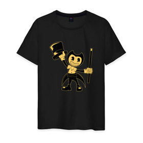 Мужская футболка хлопок с принтом Bendy And The Ink Machine (62) , 100% хлопок | прямой крой, круглый вырез горловины, длина до линии бедер, слегка спущенное плечо. | 