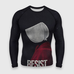 Мужской рашгард 3D с принтом Resist ,  |  | Тематика изображения на принте: the handmaid’s tale | джозефова №2 | джун | джун осборн | маргарет | маргарет этвуд | рассказ служанки | служанка | фредова | элизабет мосс | этвуд