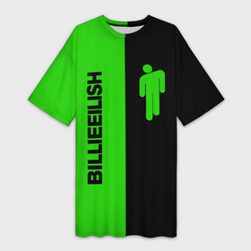 Платье-футболка 3D с принтом BILLIE EILISH ,  |  | be | billie | billie eilish | blohsh | ghoul | билли | билли айлиш