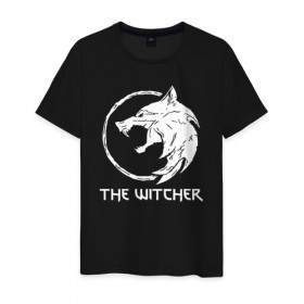 Мужская футболка хлопок с принтом ВЕДЬМАК (настраиваемый) , 100% хлопок | прямой крой, круглый вырез горловины, длина до линии бедер, слегка спущенное плечо. | geralt | the witcher | the witcher wild hunt | witcher | ведьмак | ведьмак 3 | геральт