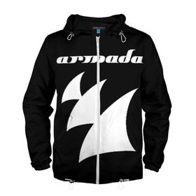 Мужская ветровка 3D с принтом Armada Music , 100% полиэстер | подол и капюшон оформлены резинкой с фиксаторами, два кармана без застежек по бокам, один потайной карман на груди | armada | armada music | armin | armin van buuren | van buuren