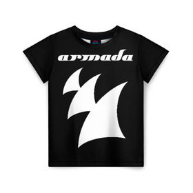 Детская футболка 3D с принтом Armada Music , 100% гипоаллергенный полиэфир | прямой крой, круглый вырез горловины, длина до линии бедер, чуть спущенное плечо, ткань немного тянется | armada | armada music | armin | armin van buuren | van buuren