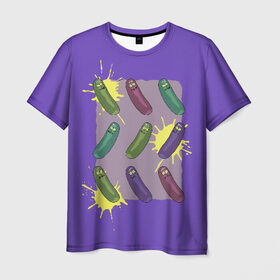 Мужская футболка 3D с принтом The pickle man , 100% полиэфир | прямой крой, круглый вырез горловины, длина до линии бедер | morty | morty smith | portal | rick | rick and morty | rick sanchez | sanchez | smith | морти | морти смит | портал | рик | рик и морти | рик санчез | санчез | смит
