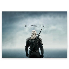 Поздравительная открытка с принтом THE WITCHER (Сериал) , 100% бумага | плотность бумаги 280 г/м2, матовая, на обратной стороне линовка и место для марки
 | bird | game | games | geralt | hunter | logo | monsters | series | star | the | witcher | wolf | ведьмак | волк | геральт | звезда | игра | игры | лого | медальон | монстры | охотник | птица | сериал | символ