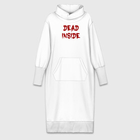 Платье удлиненное хлопок с принтом Dead inside ,  |  | dead inside | dont open dead inside | дед внутри | дед инсайд