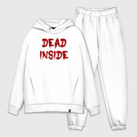 Мужской костюм хлопок OVERSIZE с принтом Dead inside ,  |  | dead inside | dont open dead inside | дед внутри | дед инсайд