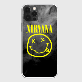 Чехол для iPhone 12 Pro с принтом NIRVANA , силикон | область печати: задняя сторона чехла, без боковых панелей | nirvana | smile | курт кобейн | нирвана | смайл