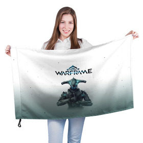 Флаг 3D с принтом WARFRAME Tenno , 100% полиэстер | плотность ткани — 95 г/м2, размер — 67 х 109 см. Принт наносится с одной стороны | 