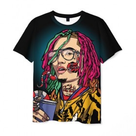 Мужская футболка 3D с принтом Lil Pump , 100% полиэфир | прямой крой, круглый вырез горловины, длина до линии бедер | esskeetit | gazzy garcia | gucci gang | lil pump | lilpump | газзи гарсия | лил памп | рэп | рэпер | эшкере